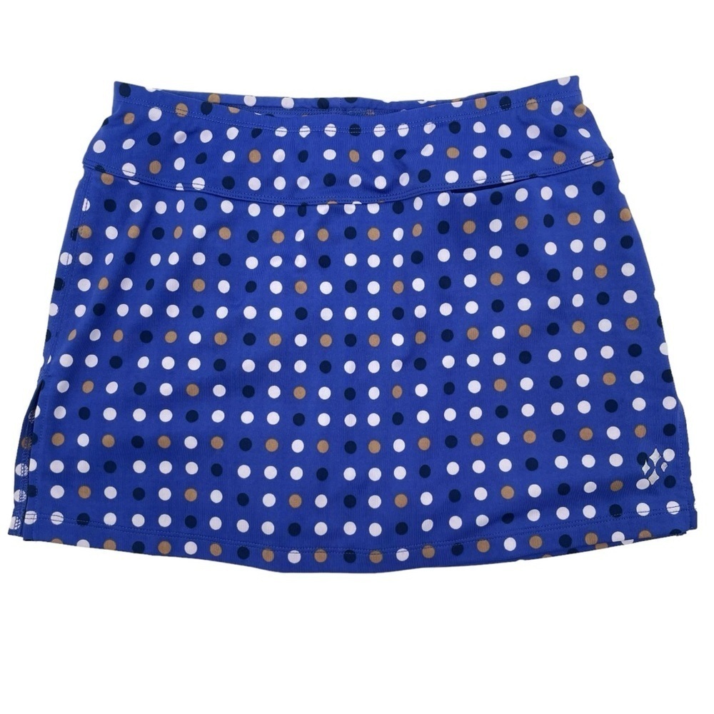Jofit Women’s Size Medium blue polka dot skort skirt with shorts